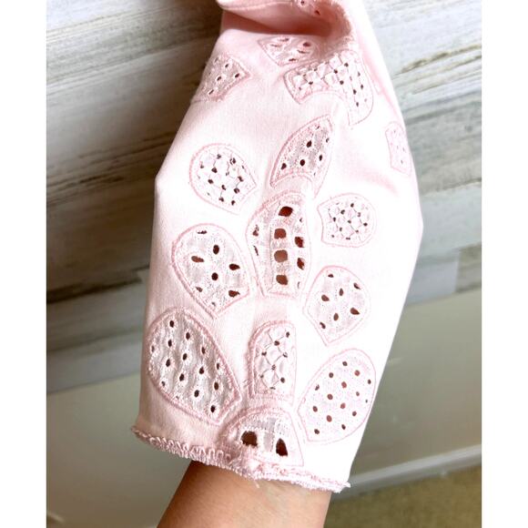 Per Se by Carlisle womens 2/4 Stephanie pink denim cutout Pant Jacket set NEW - Picture 4 of 13